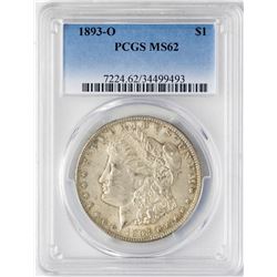 1893-O $1 Morgan Silver Dollar Coin PCGS MS62