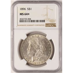 1896 $1 Morgan Silver Dollar Coin NGC MS64+