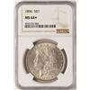 Image 1 : 1896 $1 Morgan Silver Dollar Coin NGC MS64+