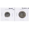 Image 1 : Set of Blank Clad Dime & Quarter Planchet Coin ERRORS