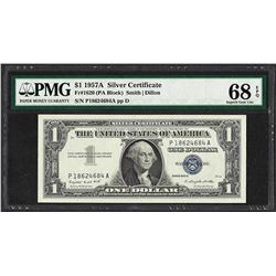 1957A $1 Silver Certificate Note Fr.1620 PMG Superb Gem Uncirculated 68EPQ