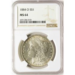 1884-O $1 Morgan Silver Dollar Coin NGC MS64