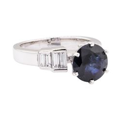 14KT White Gold 3.14 ctw Sapphire And Diamond Ring