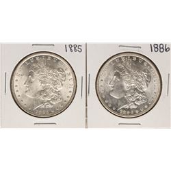 Lot of 1885-1886 $1 Morgan Silver Dollar Coins