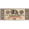 Image 1 : 1862 $10 The State of Georgia Obsolete Note