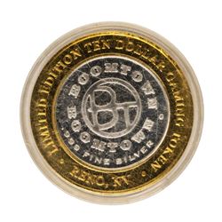 .999 Fine Silver Boomtown Reno, Nevada $10 Limited Edition Gaming Token