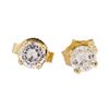 Image 1 : 14KT Yellow Gold 0.50 ctw Diamond Stud Earrings