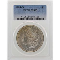 1885-O $1 Morgan Silver Dollar Coin PCGS MS63