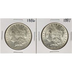 Lot of 1886-1887 $1 Morgan Silver Dollar Coins