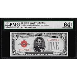 1928C $5 Legal Tender Note Fr.1528 PMG Choice Uncirculated 64EPQ