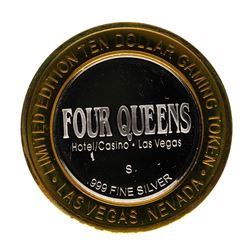 .999 Fine Silver Four Queens Casino Las Vegas $10 Limited Edition Gaming Token