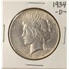 Image 1 : 1934-D $1 Peace Silver Dollar Coin