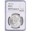 Image 1 : 1891-O $1 Morgan Silver Dollar Coin NGC MS63+