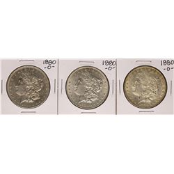 Lot of (3) 1880-O $1 Morgan Silver Dollar Coins
