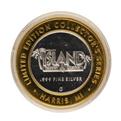 .999 Fine Silver Island Casino Harris, Michigan $10 Limited Edition Gaming Token