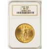 Image 1 : 1922 $20 St. Gaudens Double Eagle Gold Coin NGC MS63
