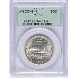 1936 Wisconsin Territorial Centennial Commemorative Half Dollar Coin PCGS MS66