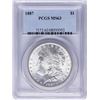 Image 1 : 1887 $1 Morgan Silver Dollar Coin PCGS MS63