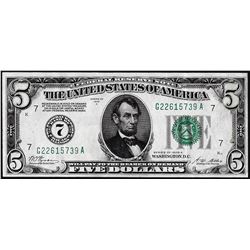 1928A $5 Federal Reserve Note Chicago