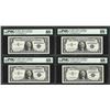 Image 1 : Lot of (4) Consecutive 1957A $1 Silver Certificate Notes PMG Superb Gem Unc. 68E