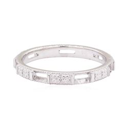 14KT White Gold Milgrain Eternity Ring
