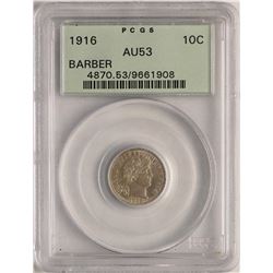 1916 Mercury Dime Coin PCGS AU53 Old Green Holder