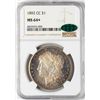 Image 1 : 1892-CC $1 Morgan Silver Dollar Coin NGC MS64+ CAC