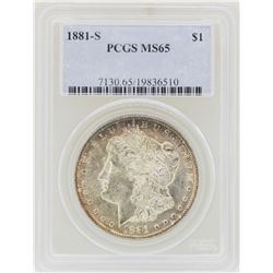 1881-S $1 Morgan Silver Dollar Coin PCGS MS65