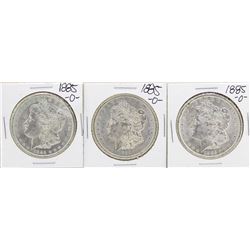 Lot of (3) 1885-O $1 Morgan Silver Dollar Coins
