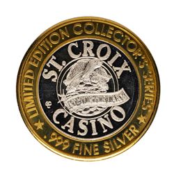 .999 Fine Silver St. Croix Casino Turtle Lake $10 Limited Edition Gaming Token