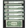 Image 2 : Lot of (5) Consecutive 1957A $1 Silver Certificate Notes PMG Superb Gem Unc. 67E
