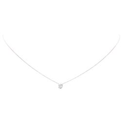 14KT White Gold 0.40 ctw Diamond Soliatire Necklace
