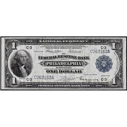 1918 $1 Federal Reserve Bank Note Philadelphia
