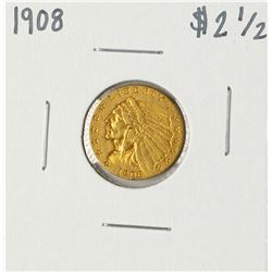 1908 $2 1/2 Indian Head Quarter Eagle Gold Coin