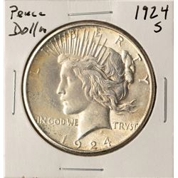 1924-S $1 Peace Silver Dollar Coin