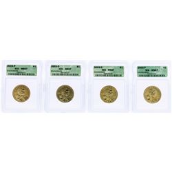 Lot of (4) 2003 Sacagawea Dollar Coins ICG MS67