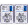 Image 1 : Lot of (2) 2018 South Africa Krugerrand Silver Coins NGC MS69 First Day of Issue
