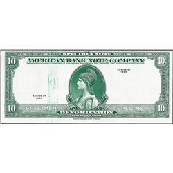 1929 Ten Unit American Bank Note Test Note As Made Ink Smear ERROR