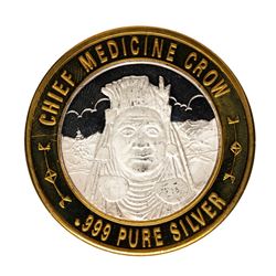 .999 Silver Chief Medicine Crow $10 Limited Native American Series Gaming Token
