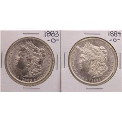 Lot of 1883-O & 1884-O $1 Morgan Silver Dollar Coins