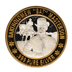 .999 Fine Silver Bartholomew Bat Masterson $10 Limited Edition Gaming Token