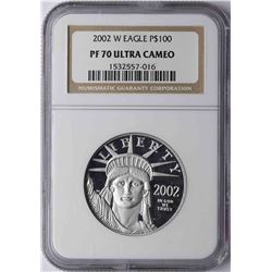 2002-W $100 Platinum American Eagle Coin NGC PF70 Ultra Cameo