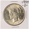 Image 1 : 1934-D $1 Peace Silver Dollar Coin