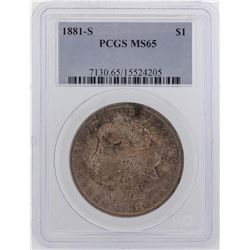 1881-S $1 Morgan Silver Dollar Coin PCGS MS65