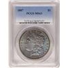 Image 1 : 1887 $1 Morgan Silver Dollar PCGS MS63 Amazing Toning