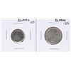 Image 1 : Set of Blank Clad Dime & Quarter Planchet Coin ERRORS