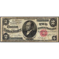 1886 $2 Windom Silver Certificate Note