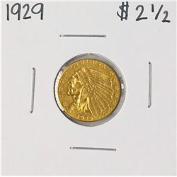 1929 $2 1/2 Indian Head Quarter Eagle Gold Coin