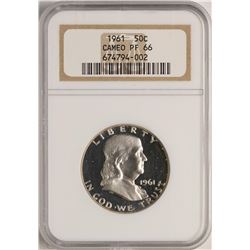 1961 Proof Franklin Half Dollar Coin NGC PF66 Cameo