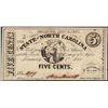 Image 1 : January 1, 1863 Five Cents State of North Carolina Obsolete Note